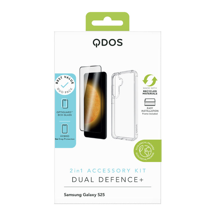 DUAL DEFENCE+ | Galaxy S25 - Clear Case & Screen Protector Bundle