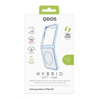Hybrid Soft + Snap - Samsung Galaxy Z Flip6 Case Qi Compatible - Clear / Blue