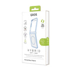 Hybrid Soft + Snap - Samsung Galaxy Z Flip6 Case Qi Compatible - Clear / Blue