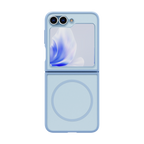 Hybrid Soft + Snap - Samsung Galaxy Z Flip6 Case Qi Compatible - Clear / Blue