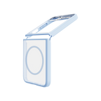 Hybrid Soft + Snap - Samsung Galaxy Z Flip6 Case Qi Compatible - Clear / Blue