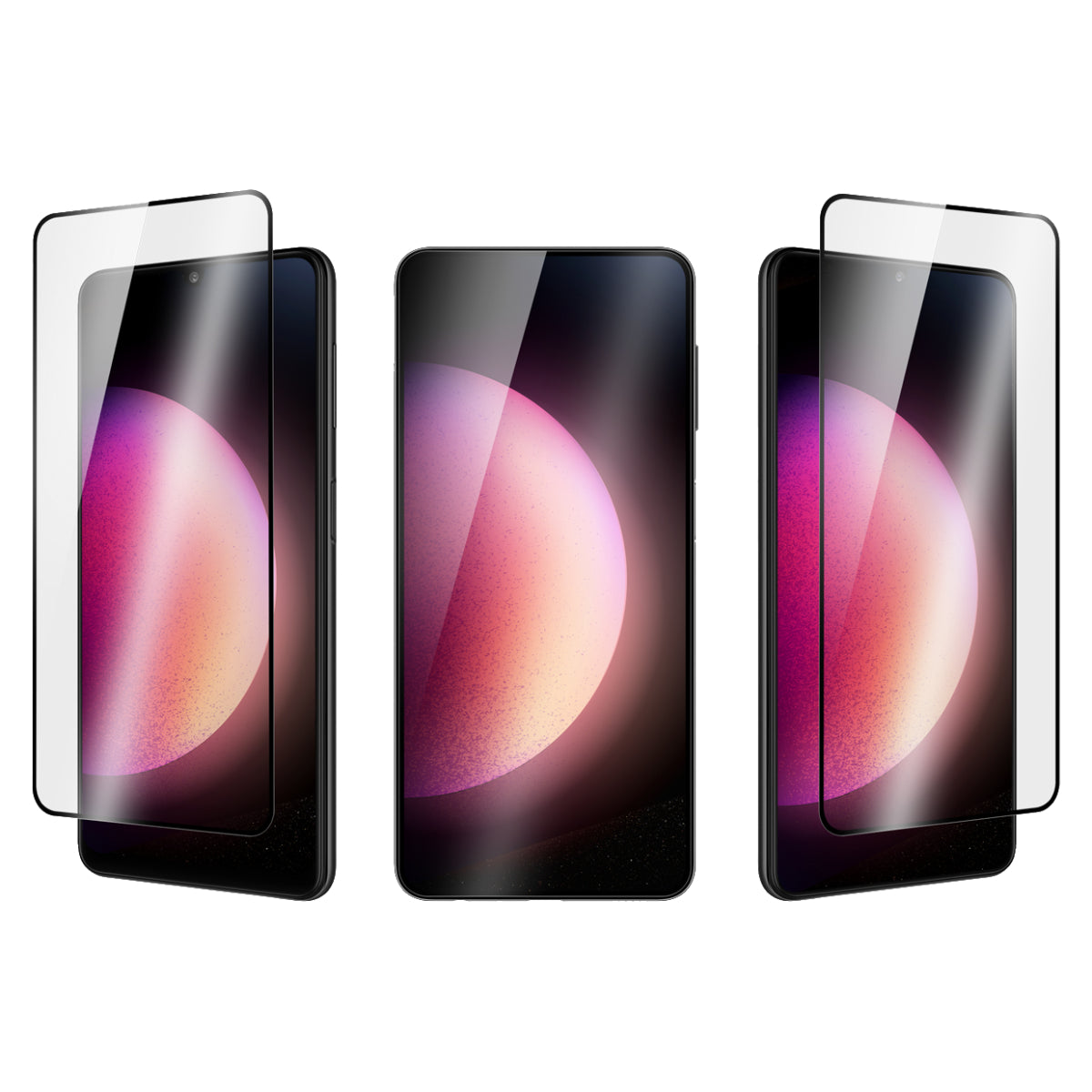 OptiGuard Eco Glass Plus - Samsung Galaxy S25+ | S24+ Screen Protector - Clear / Black Frame