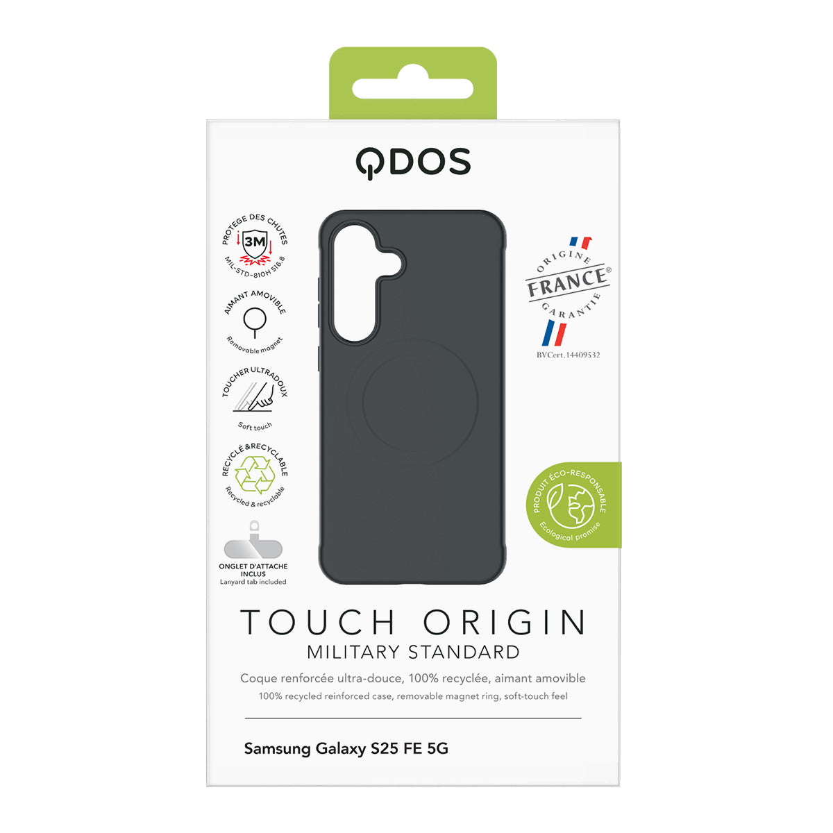 (OFG | GRS) Touch Origin | Military Standard Case for Samsung Galaxy S25 FE - Black
