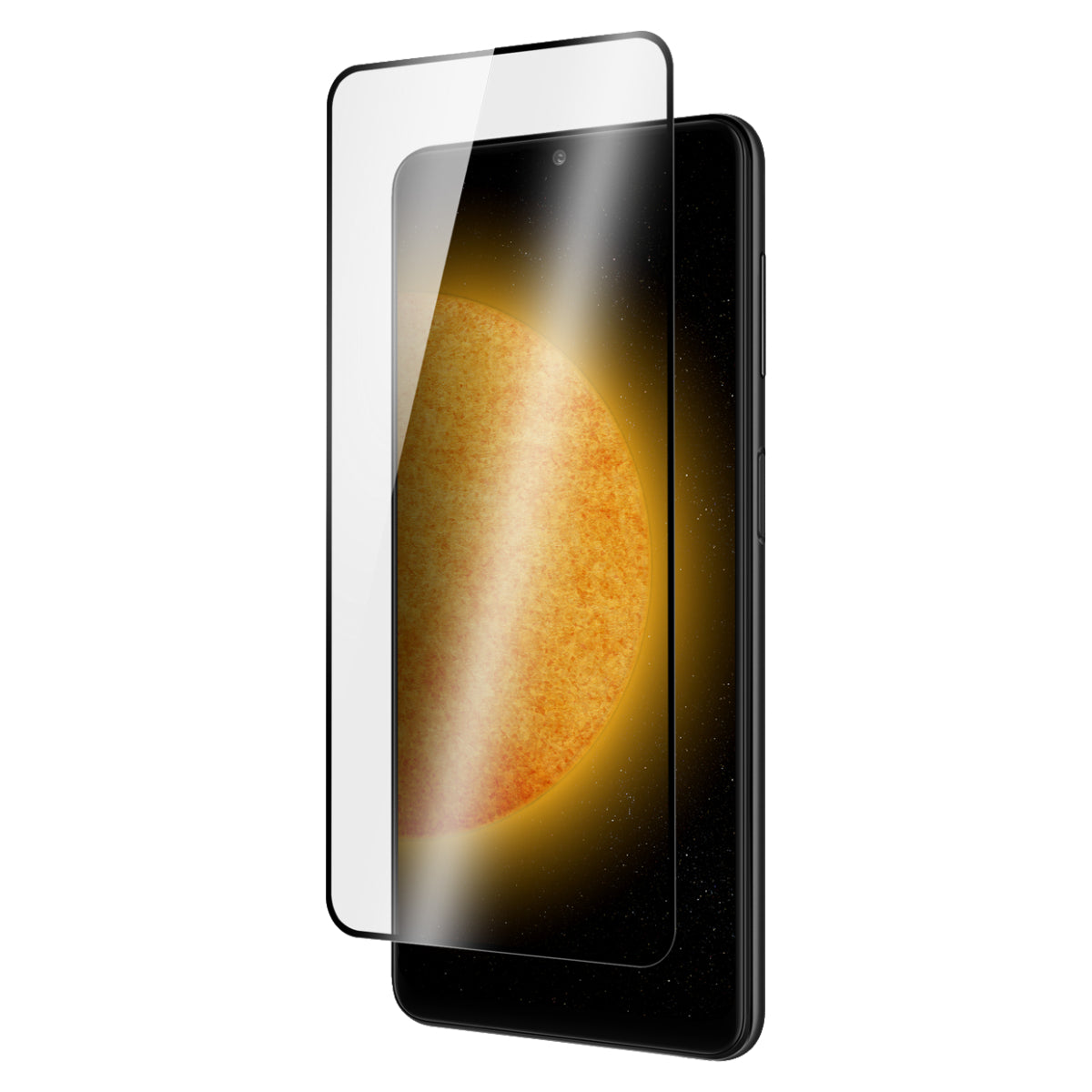 OptiGuard Eco Glass Plus - Samsung Galaxy S25 / S24 Screen Protector - Clear / Black Frame