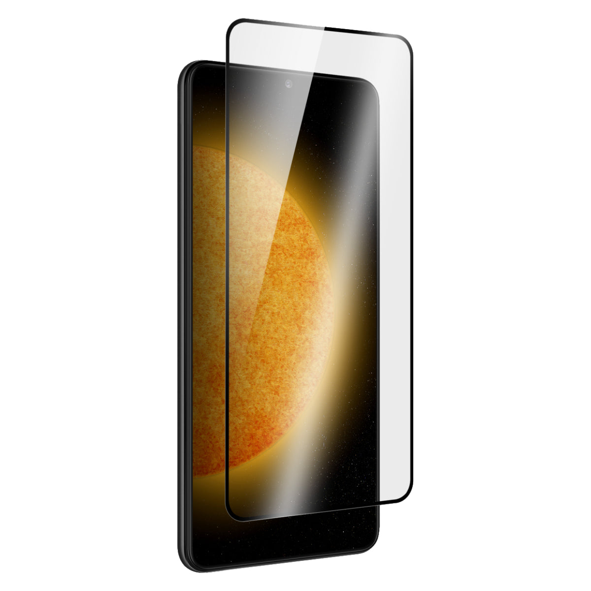 OptiGuard Eco Glass Plus - Samsung Galaxy S25 / S24 Screen Protector - Clear / Black Frame