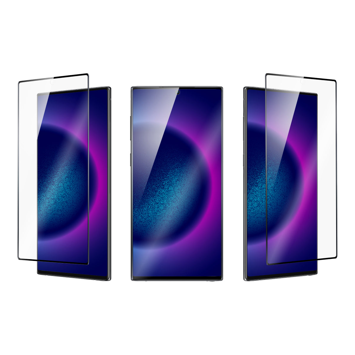 OptiGuard Eco Glass Curve - Samsung Galaxy S24 Ultra Screen Protector - Clear / Black Frame