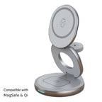 SnapStand 3-in-1 Wireless Charger - Space Grey
