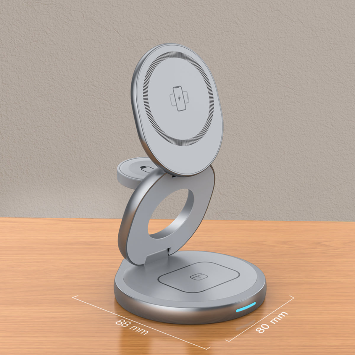 SnapStand 3-in-1 Wireless Charger - Space Grey