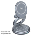 SnapStand Qi2 3-in-1 Wireless Charger - Space Grey