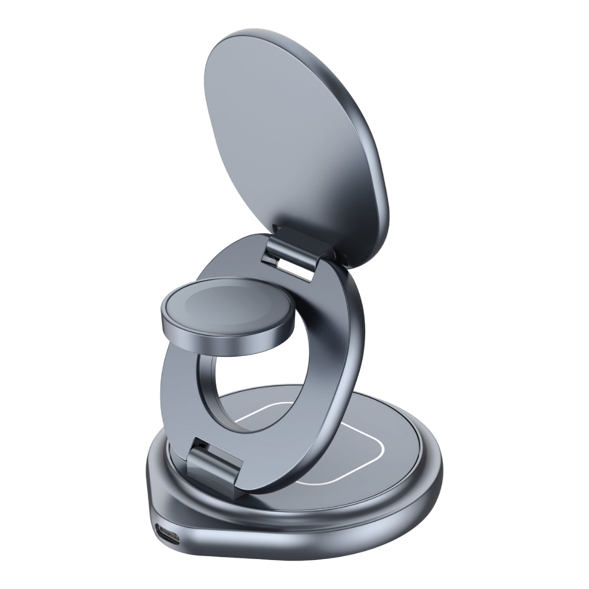 SnapStand Qi2 3-in-1 Wireless Charger - Space Grey