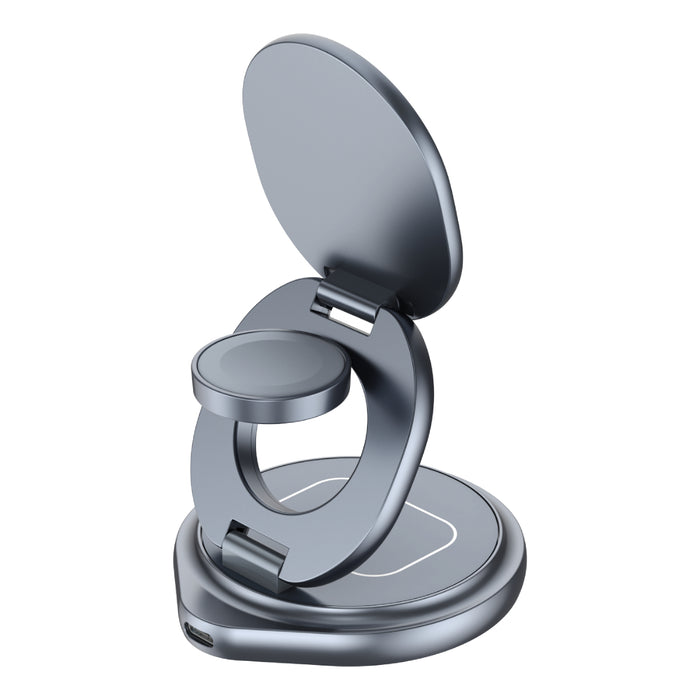 SnapStand Qi2 3-in-1 Wireless Charger - Space Grey