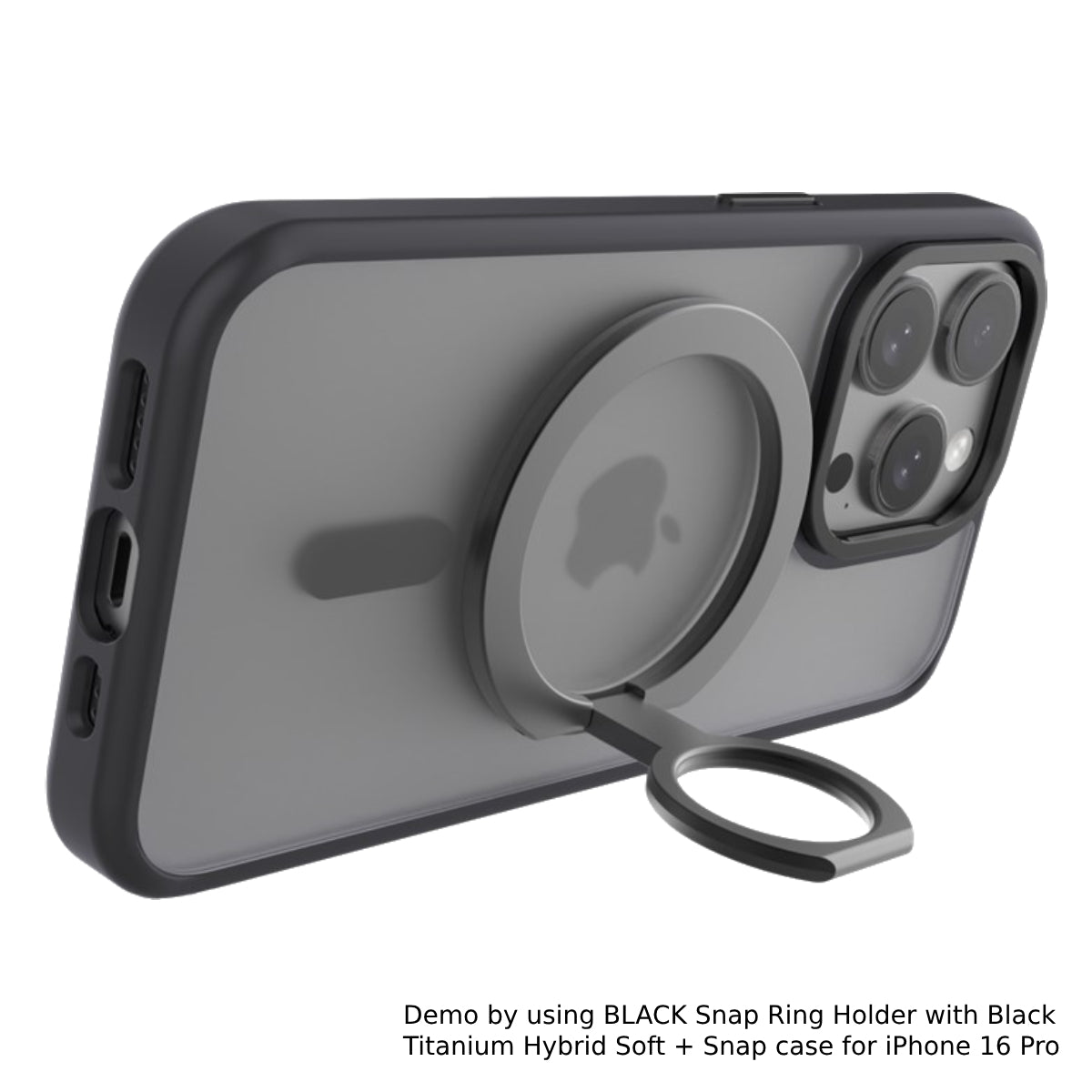Snap Ring Holder - MagSafe Compatible Case Kick-stand - Black
