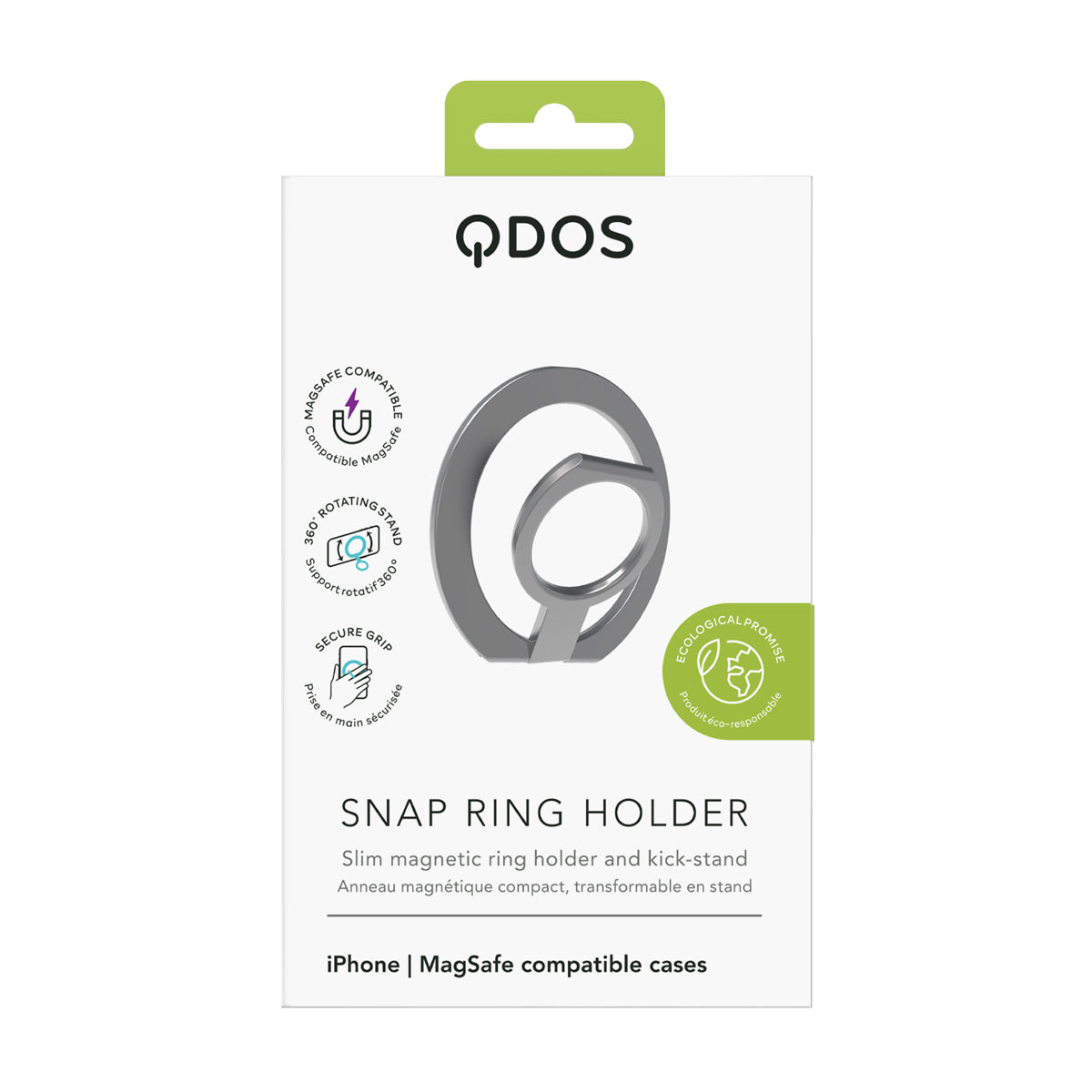 Snap Ring Holder - MagSafe Compatible Case Kick-stand - Natural Titanium