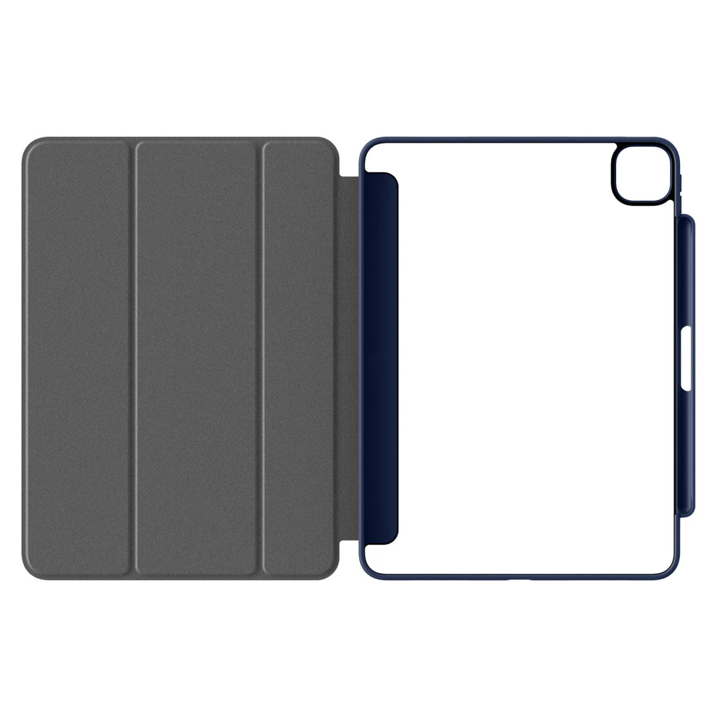 MUSE - Apple iPad Air 11-inch (M4/M3/M2) | iPad Air (5th/4th gen) | iPad Pro 11-inch (4th/3rd/2nd/1st gen) Folio Case - Clear / Blue