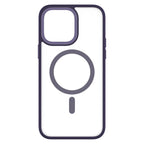 Hybrid Soft + Snap - iPhone 14 Pro Max Case MagSafe Compatible - Clear / Deep Purple