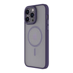 Hybrid Soft + Snap - iPhone 14 Pro Max Case MagSafe Compatible - Clear / Deep Purple