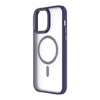Hybrid Soft + Snap - iPhone 14 Pro Max Case MagSafe Compatible - Clear / Deep Purple