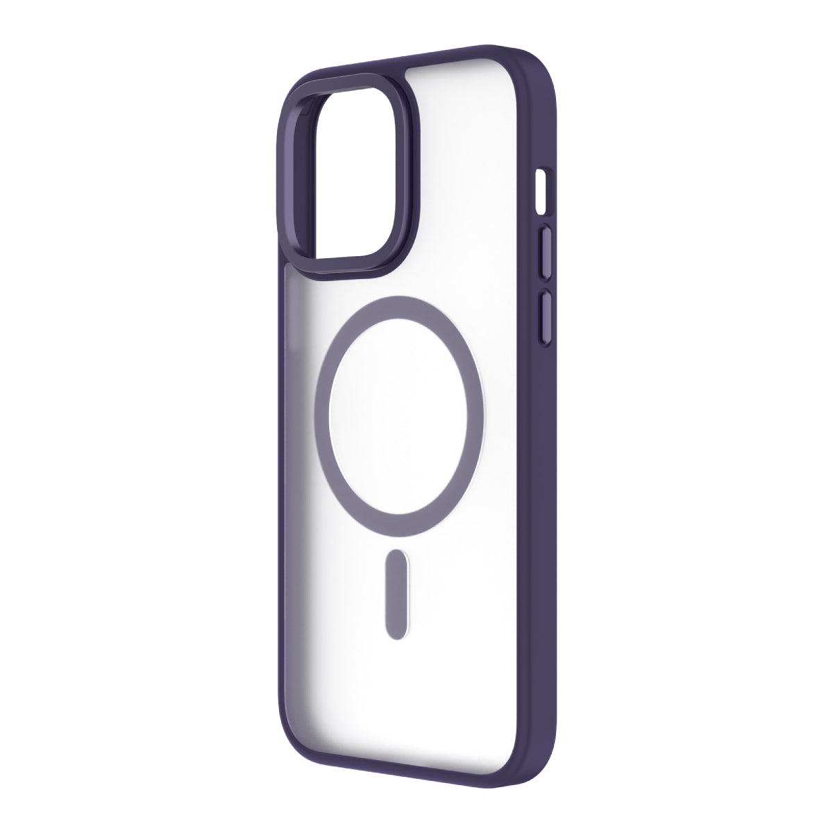 Hybrid Soft + Snap - iPhone 14 Pro Max Case MagSafe Compatible - Clear / Deep Purple