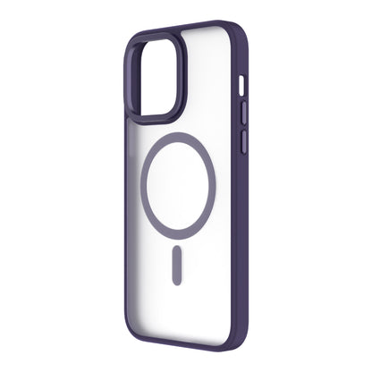 Hybrid Soft + Snap - iPhone 14 Pro Max Case MagSafe Compatible - Clear / Deep Purple