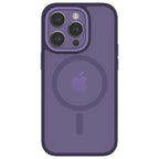 Hybrid Soft + Snap - iPhone 14 Pro Case MagSafe Compatible - Clear / Deep Purple