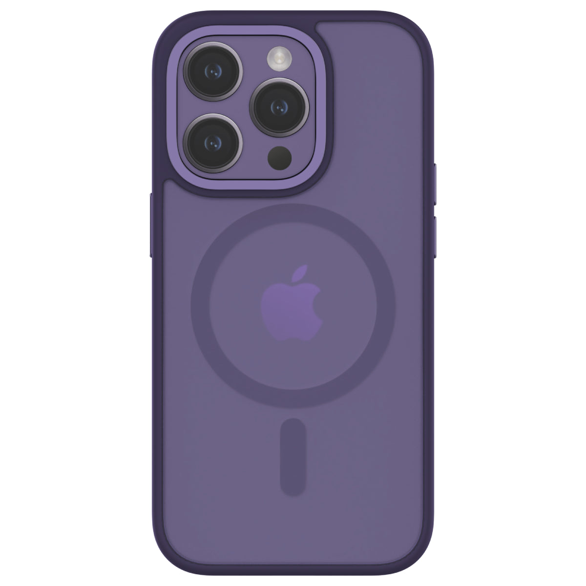 Hybrid Soft + Snap - iPhone 14 Pro Case MagSafe Compatible - Clear / Deep Purple