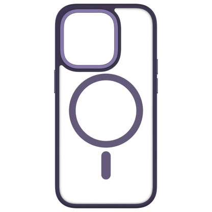 Hybrid Soft + Snap - iPhone 14 Pro Case MagSafe Compatible - Clear / Deep Purple