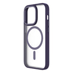 Hybrid Soft + Snap - iPhone 14 Pro Case MagSafe Compatible - Clear / Deep Purple