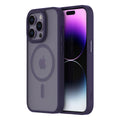 Hybrid Soft + Snap - iPhone 14 Pro Case MagSafe Compatible - Clear / Deep Purple