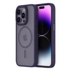 Hybrid Soft + Snap - iPhone 14 Pro Case MagSafe Compatible - Clear / Deep Purple