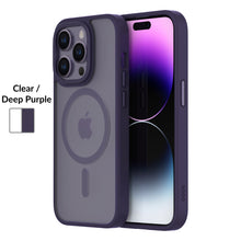 HYBRID SOFT + SNAP for iPhone 14 Pro - Clear / Deep Purple