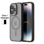 Hybrid Soft + Snap - iPhone 14 Pro Case MagSafe Compatible - Clear / Midnight