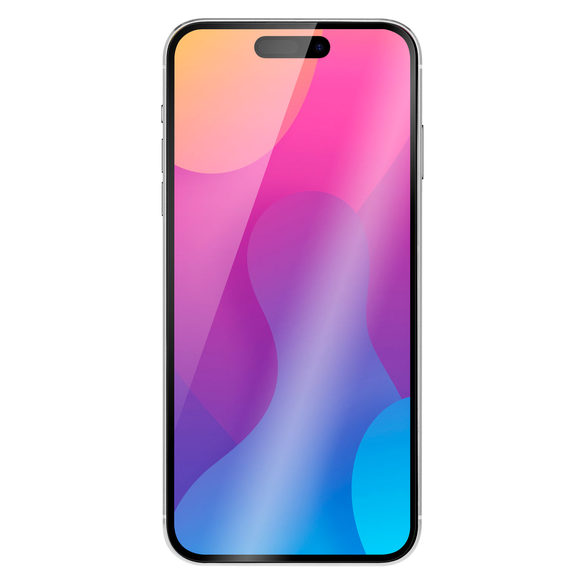 OptiGuard Eco Glass Privacy - Apple iPhone 15 Plus, iPhone 14 Pro Max Screen Protector - Privacy Black, Front View of the Screen Protector applied on the Display of the Phone.