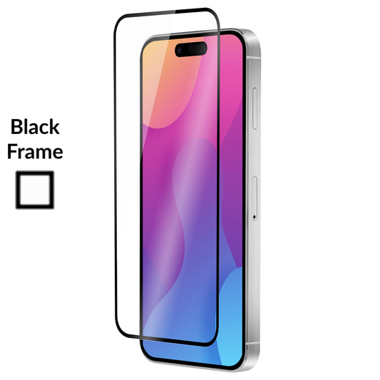 OptiGuard Eco Glass Plus - iPhone 15 Plus / iPhone 14 Pro Max Screen Protector - Clear / Black Frame