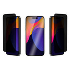 OptiGuard Eco Glass Privacy - Apple iPhone 15 Pro Max Screen Protector - Privacy Black, Different Angled View of the Screen Protector applied on the Display of the Phone