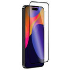 OptiGuard Eco Glass Plus - Apple iPhone 15 Pro Max Screen Protector - Clear, Right Angled Front View of the Screen Protector applied on the Display of the Phone.