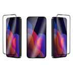 OptiGuard Eco Glass Plus - Apple iPhone 15 Pro Screen Protector - Clear, Different Angled View of the Screen Protector applied on the Display of the Phone.