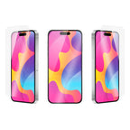 OptiGuard Eco Glass - Apple iPhone 15 Screen Protector - Clear, Different Angled View of the Screen Protector applied on the Display of the Phone.