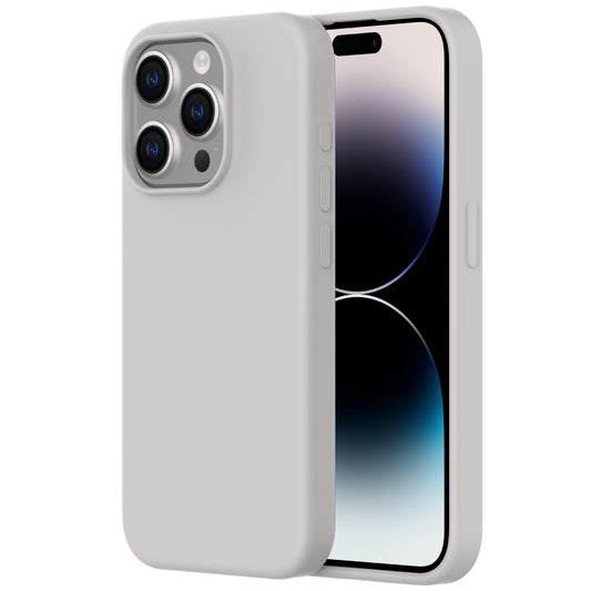 Touch Pure + Snap - Apple iPhone 15 Pro Max Case MagSafe Compatible - Natural Titanium, Side and Back View with Screen Display