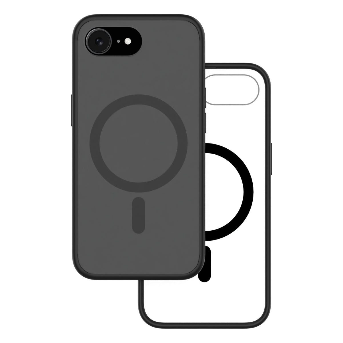 Hybrid Drop | SOFT TOUCH - iPhone 16e Case MagSafe Compatible - Black