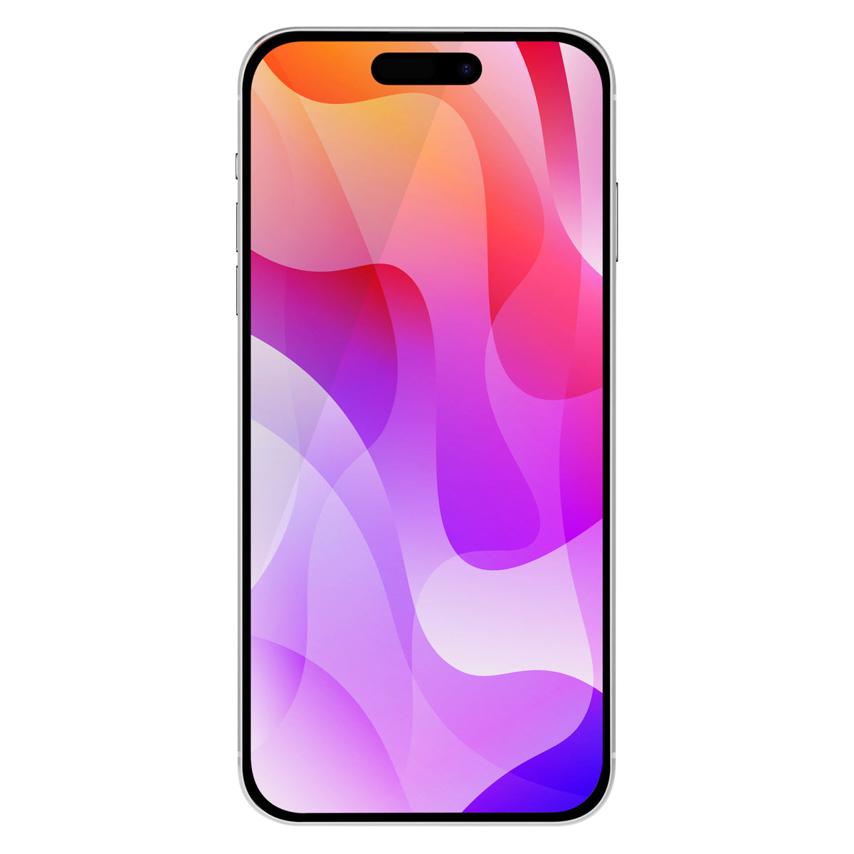 OptiGuard Eco Glass Privacy - Apple iPhone 16 Plus, iPhone 15 Plus Screen Protector - Privacy Black, Front View with Screen Protector applied on the Display of the Phone