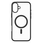 Hybrid Soft  + Snap - Apple iPhone 16 Plus Case MagSafe Compatible - Clear Black, Rear View Frosted  Back Without Phone