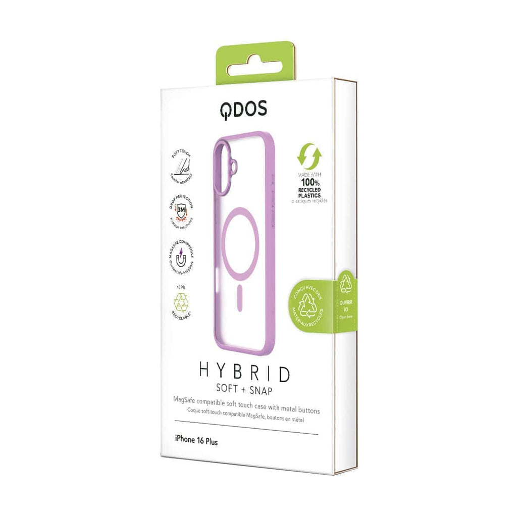 Hybrid Soft  + Snap - Apple iPhone 16 Plus Case MagSafe Compatible - Clear Pink, showcasing product packaging in white