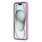 Hybrid Soft  + Snap - Apple iPhone 16 Plus Case MagSafe Compatible - Clear Pink, Angled Front View with Screen Display