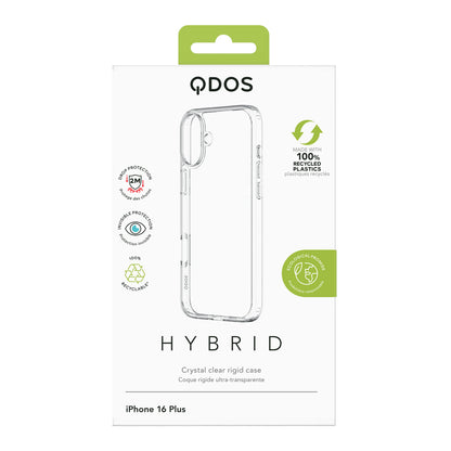 Hybrid - Apple iPhone 16 Plus Case - Clear, showcasing product packaging in white