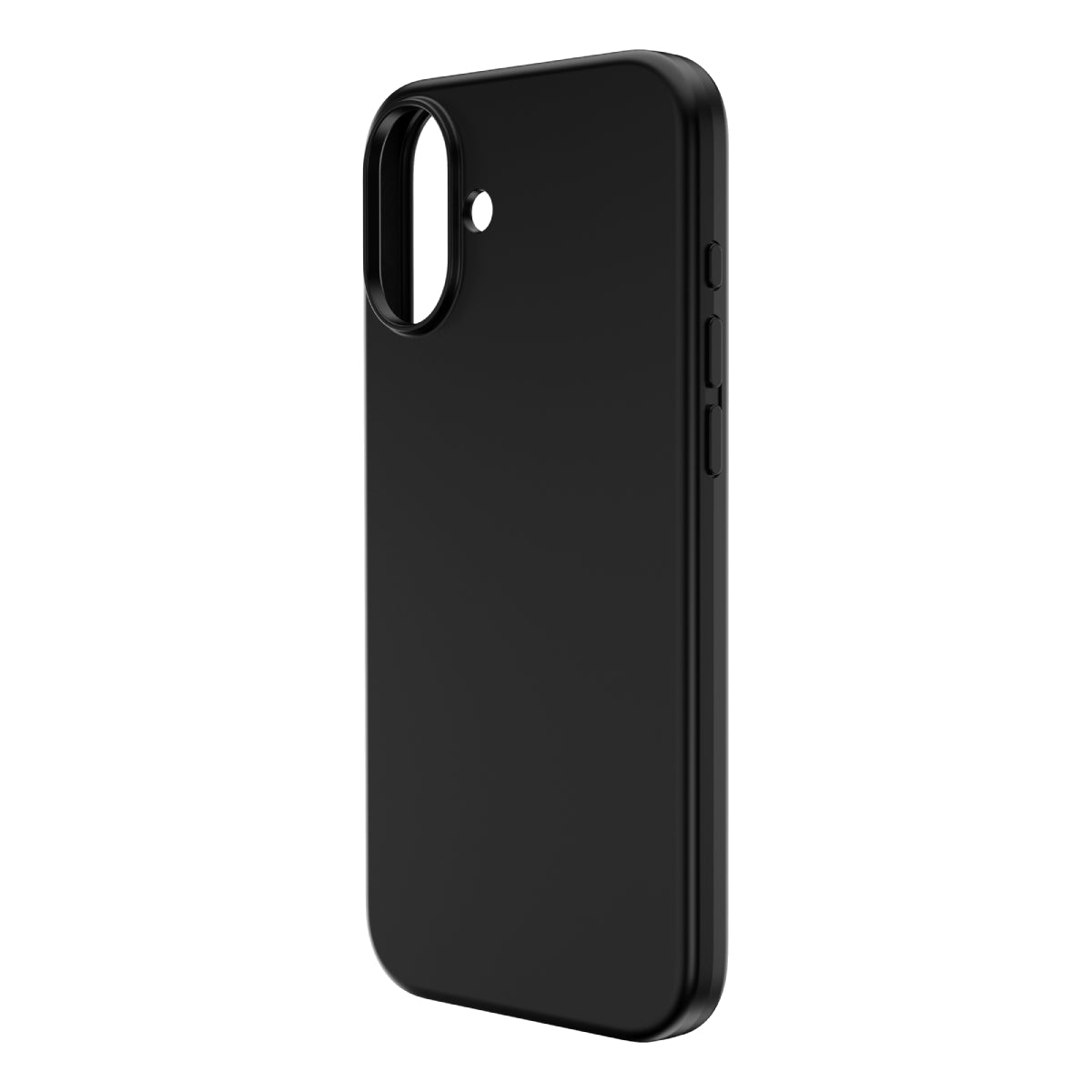 Touch Pure + Snap - Apple iPhone 16 Plus Case MagSafe Compatible - Black, Angled Rear View Rigid Back Without Phone