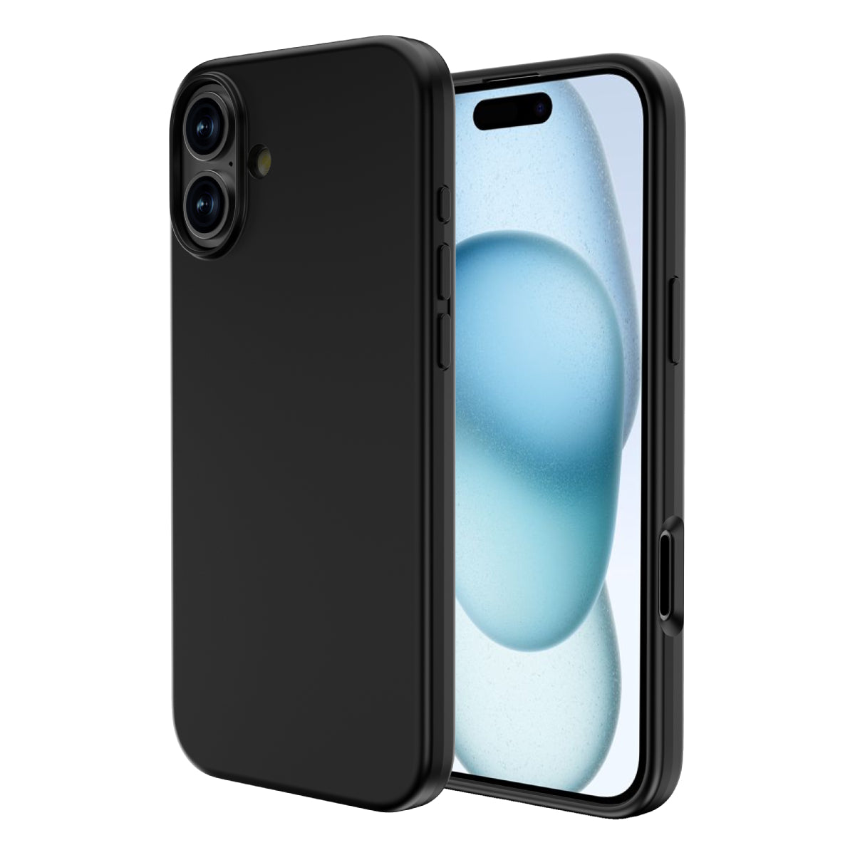 Touch Pure + Snap - Apple iPhone 16 Plus Case MagSafe Compatible - Black, Side and Back View with Screen Display