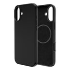 Touch Pure + Snap - Apple iPhone 16 Plus Case MagSafe Compatible - Black, Side and Back View Without Phone