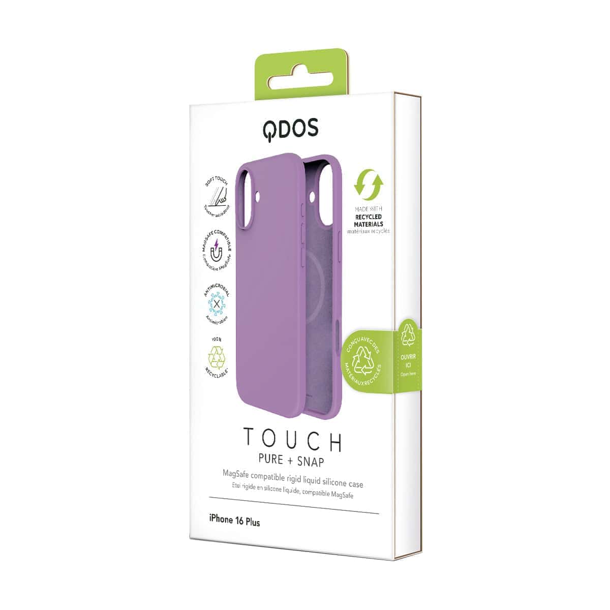 Touch Pure + Snap - Apple iPhone 16 Plus Case MagSafe Compatible - Pink, showcasing product packaging in white