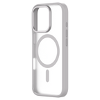 Hybrid Soft  + Snap - Apple iPhone 16 Pro Max Case MagSafe Compatible - Clear Natural Titanium, Angled Rear View Frosted  Back Without Phone