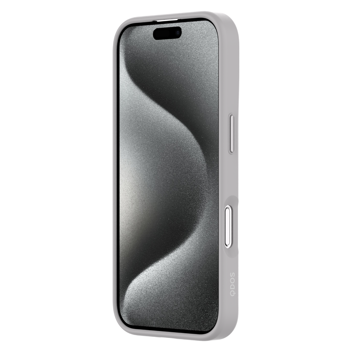 Hybrid Soft  + Snap - Apple iPhone 16 Pro Max Case MagSafe Compatible - Clear Natural Titanium, Angled Front View with Screen Display